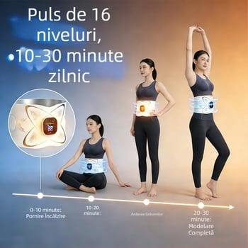 Curea EMS cu microcurent pentru fitness abdominal și încălzire a uterului, curea de talie încălzită, masaj cu puls, dispozitiv de remodelare a corpului