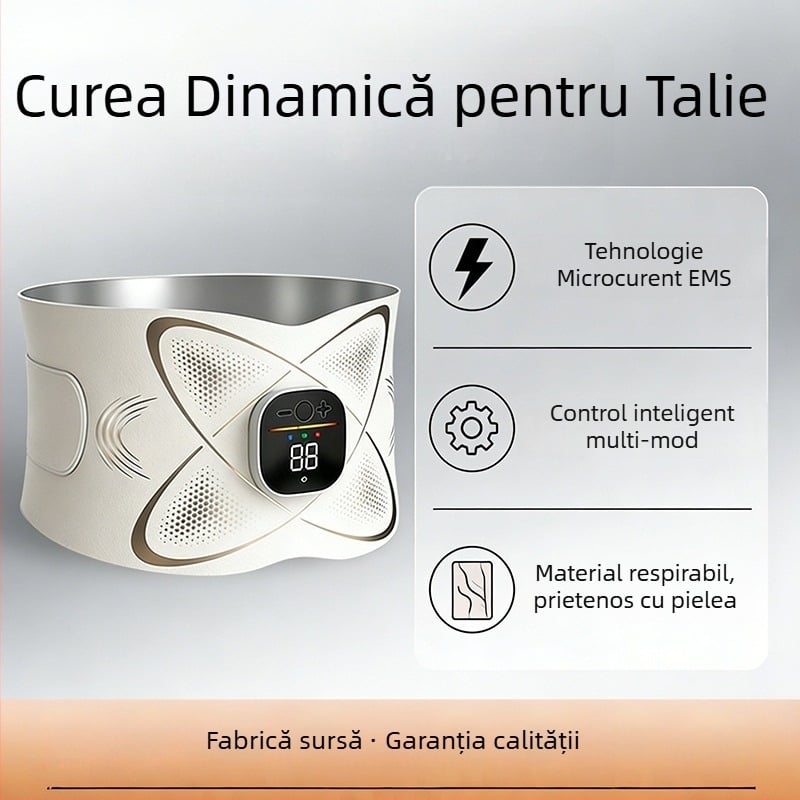 Curea EMS cu microcurent pentru fitness abdominal și încălzire a uterului, curea de talie încălzită, masaj cu puls, dispozitiv de remodelare a corpului