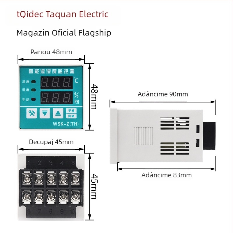Tqidec Taiquan Controler electric pentru temperatura și umiditate WSK-Z(TH) TDK0302 Reglare integrată a încălzirii și desumidificării