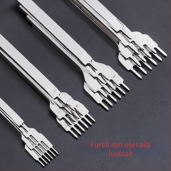 ZY Tăietor cu diamant din oțel alb pentru piele – unealtă manuală pentru perforarea portofelului, 4 mm