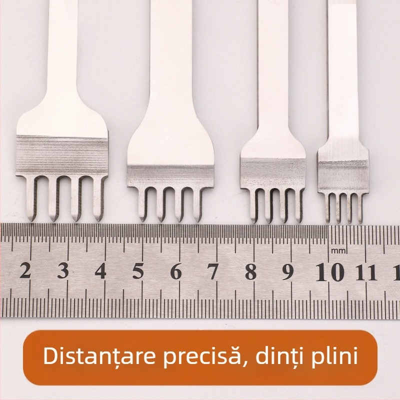 ZY Tăietor cu diamant din oțel alb pentru piele – unealtă manuală pentru perforarea portofelului, 4 mm