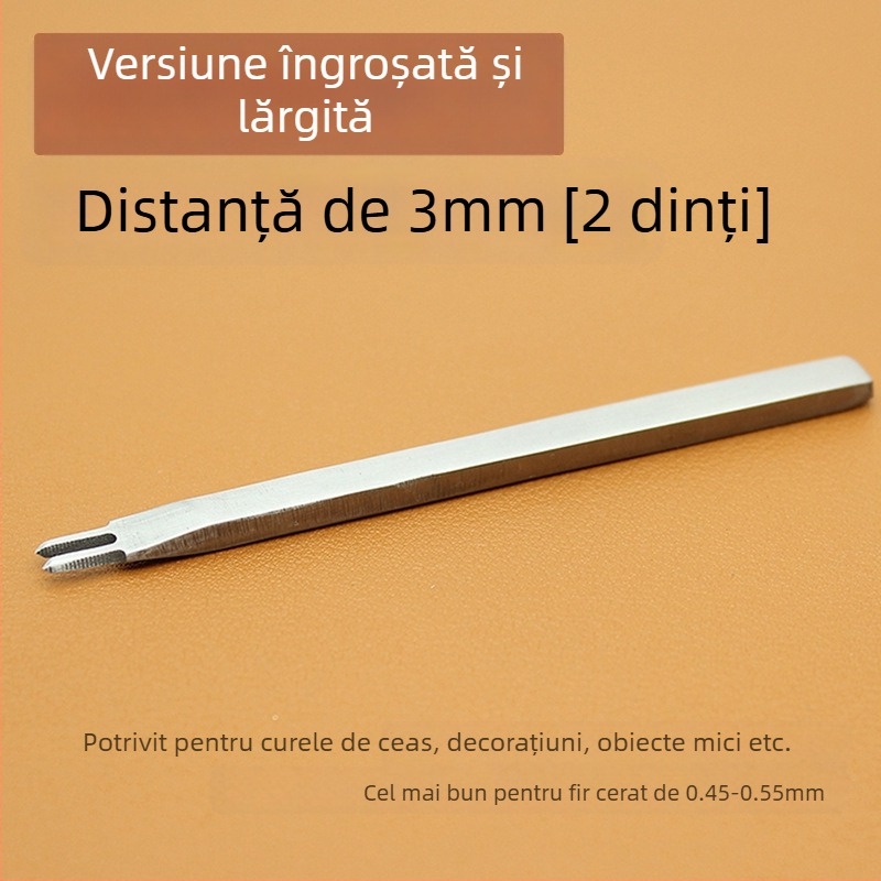 ZY Tăietor cu diamant din oțel alb pentru piele – unealtă manuală pentru perforarea portofelului, 4 mm
