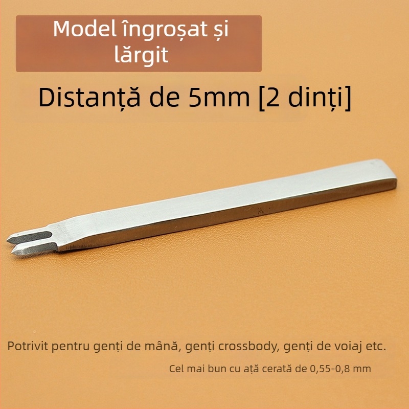 ZY Tăietor cu diamant din oțel alb pentru piele – unealtă manuală pentru perforarea portofelului, 4 mm