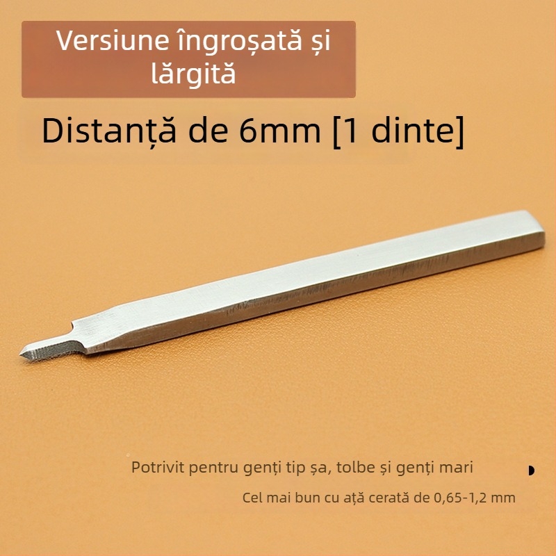 ZY Tăietor cu diamant din oțel alb pentru piele – unealtă manuală pentru perforarea portofelului, 4 mm