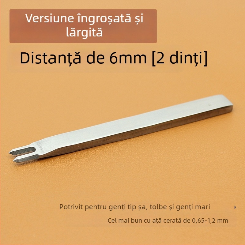 ZY Tăietor cu diamant din oțel alb pentru piele – unealtă manuală pentru perforarea portofelului, 4 mm