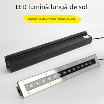 LED exterior impermeabil, iluminare subterană din oțel inoxidabil, formă rotundă și dreptunghiulară, iluminare de tip bandă pentru parcuri și curți