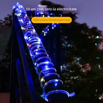 Șir de lumini LED solare mini colorate, clipitoare, pentru exterior, decor grădină, rezistente la apă