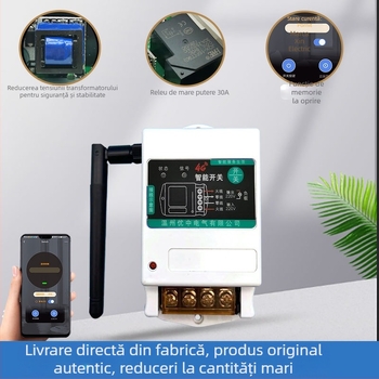 Intrerupator de control la distanță 4G pentru 220V – pompă de apă de înaltă putere, iluminat stradal, control inteligent
