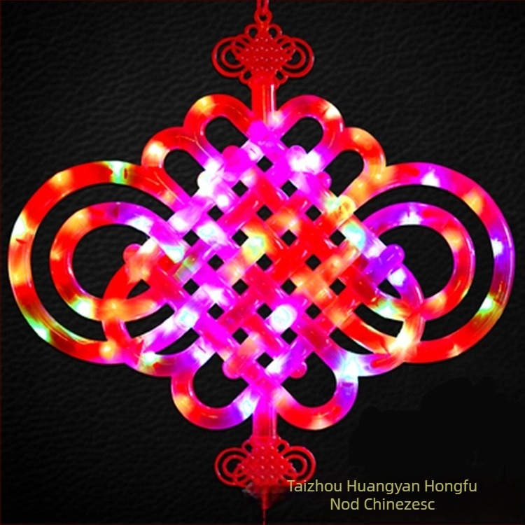 Lumini LED cu nod chinezesc pentru ceremonia de deschidere, lumini decorative din plastic colorate pentru iluminat stradal și peisaj