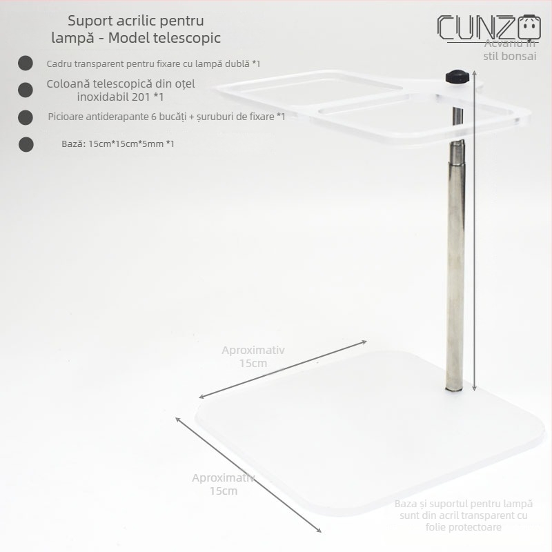 Lampă mică pentru creșterea plantelor pentru bonsai și micro-peisaje, iluminare LED suplimentară pentru plante verzi și suculente, îmbunătățire a culorii, ventilație și răcire, 5V