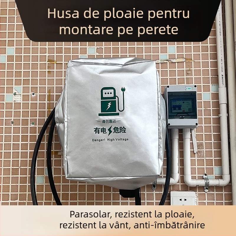 Husă de ploaie pentru stația de încărcare vehicule electrice, cu personalizare logo, pentru exterior, impermeabilă, protecție împotriva prafului și zăpezii