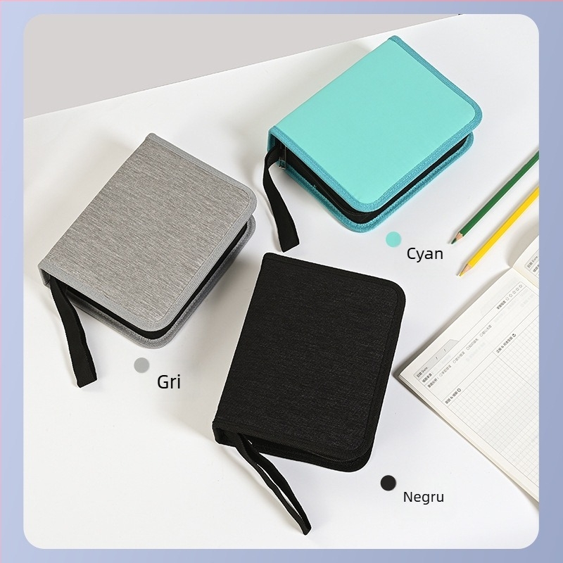 Geantă din nylon pentru creioane colorate, markere și pixuri – organizator multifuncțional pentru desen și schițe