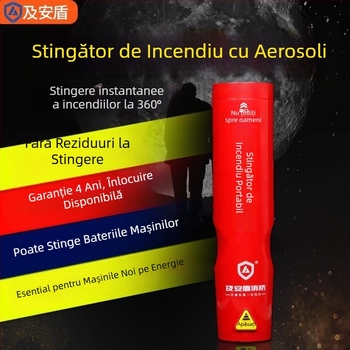 Extinctor auto cu ciocan pentru spart geamuri și ciocan de salvare (extinctor aerosol)