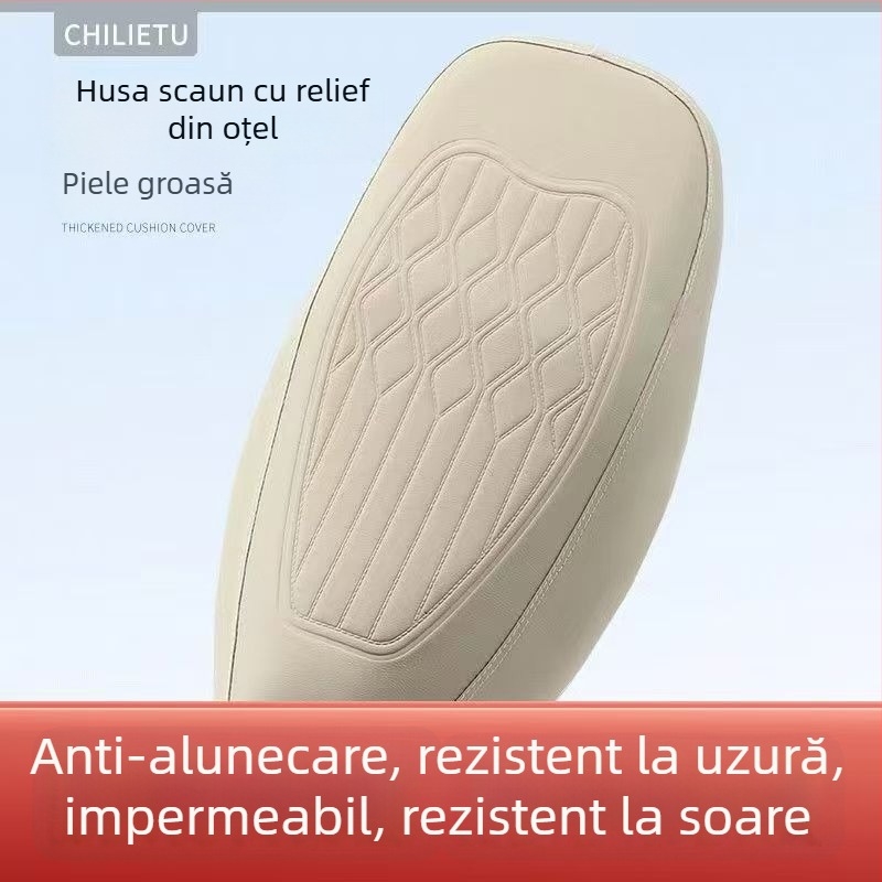 Husă de scaun din piele impermeabilă pentru vehicule electrice, protecție solară și izolație termică, husă universală pentru scuter