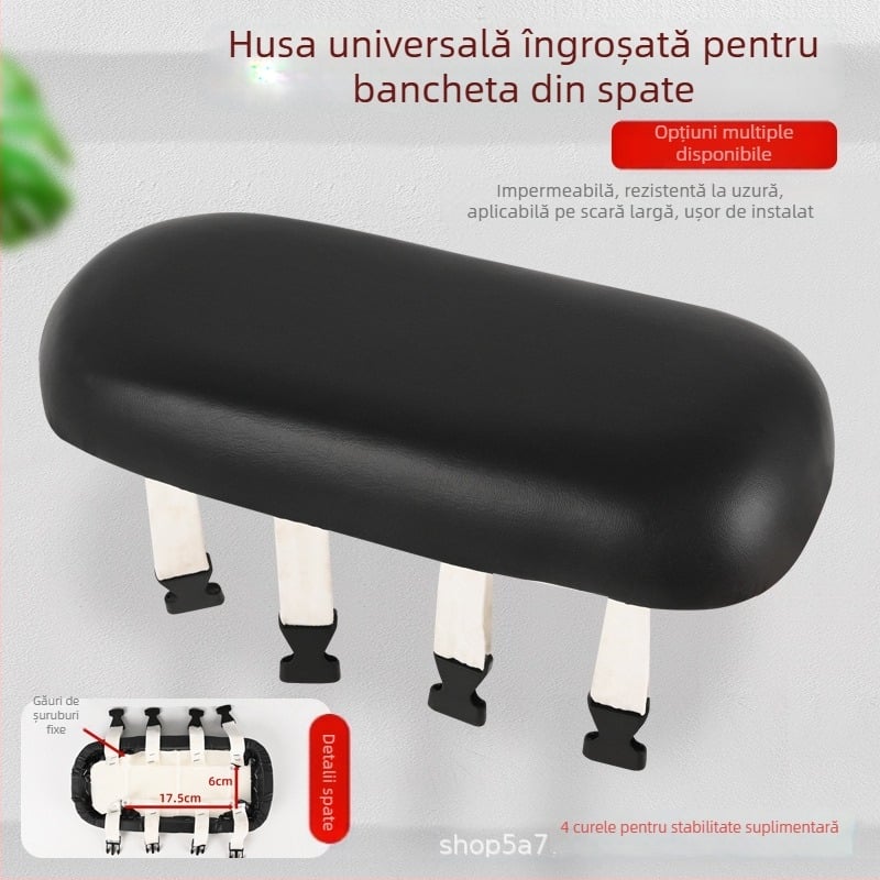 Husă pentru șa de bicicletă electrică din piele PU, impermeabilă și protecție UV, acoperire pentru șa din spate, universal compatibil