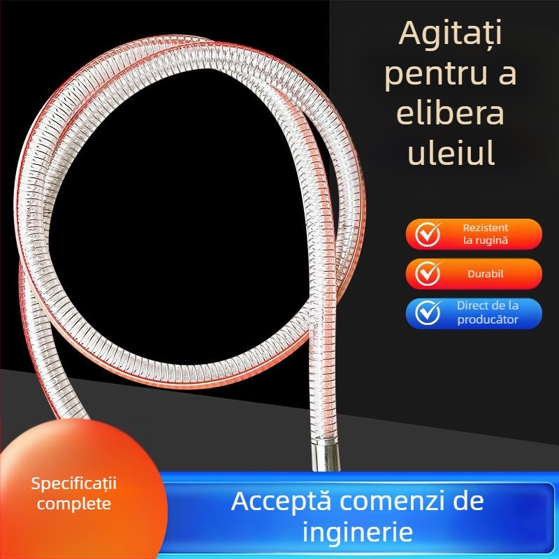 Conductă de transfer pentru combustibil și apă pentru camioane, PVC cu armare din oțel, pentru benzină și motorină, cu acțiune de transfer prin agitare