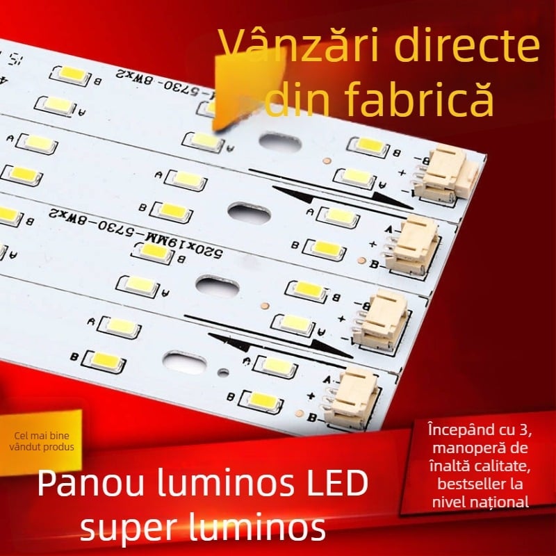 Kit de retrofit LED pentru plafon cu bandă LED, placă de iluminat, tub în formă H, panouri dreptunghiulare și rotunde, accesorii de iluminat eficiente energetic
