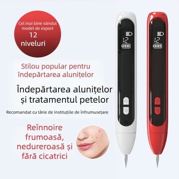 Doellie stilou de îndepărtare a alunițelor și petelor, 12 trepte, dispozitiv facial cu LED dublu