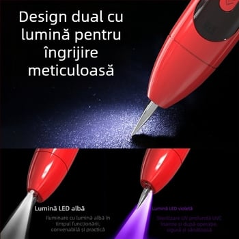 Doellie stilou de îndepărtare a alunițelor și petelor, 12 trepte, dispozitiv facial cu LED dublu