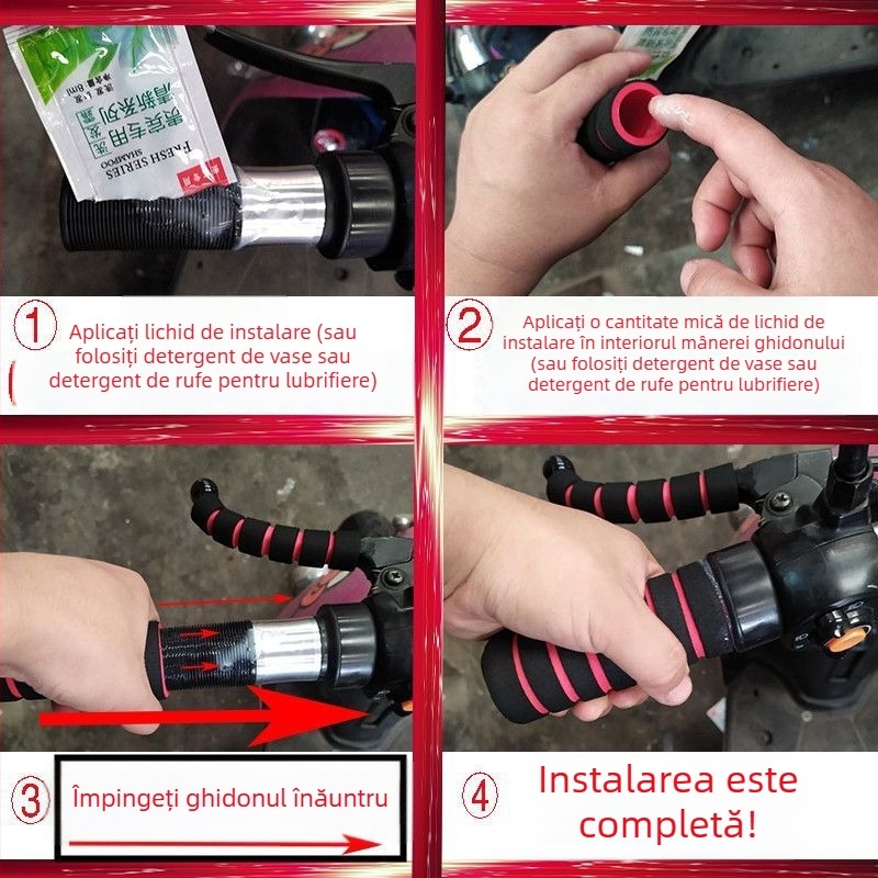 Capă de ghidon pentru vehicule electrice și motociclete — accesorii de modificare, accelerație, antifrize, burete antiaderent, gel moale