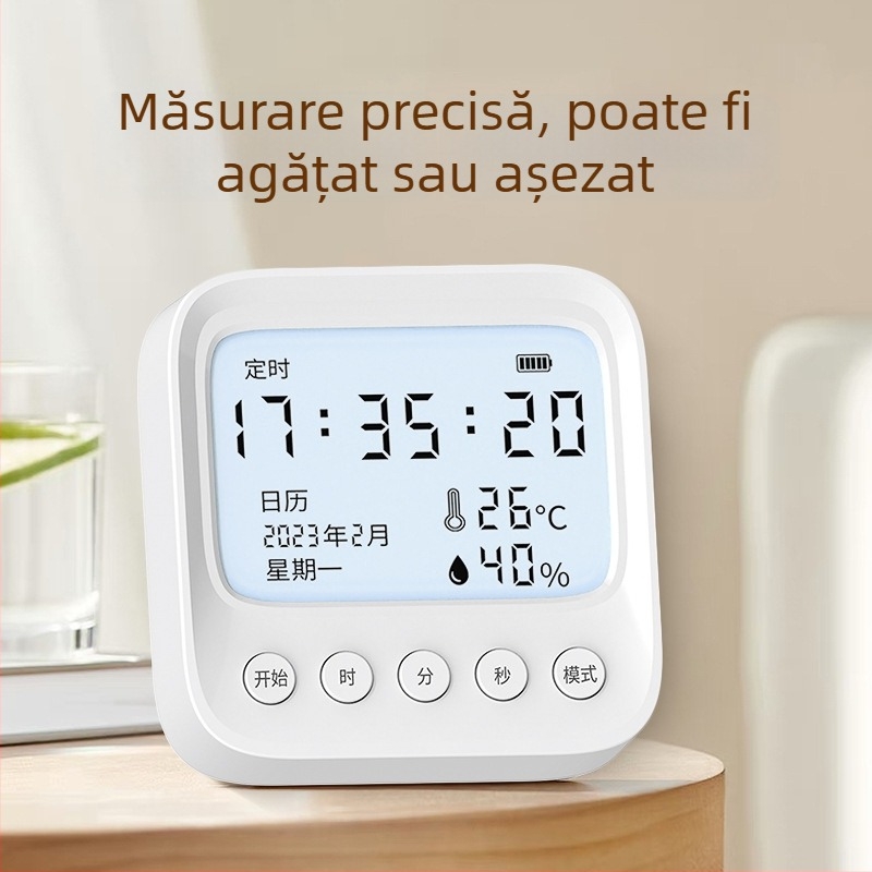 Termometru de interior pentru casă, cu afișaj precis al temperaturii și umidității, pentru camera bebelușului