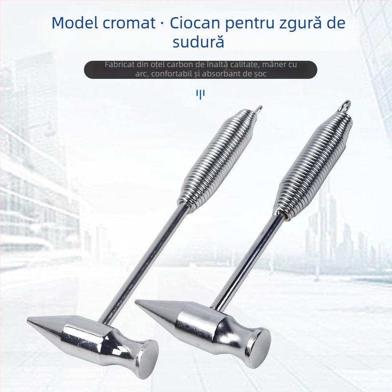 Ciocan cromat pentru sudură, ciocan de siguranță pentru electrician/sudor, vârf ascuțit, unealtă de salvare