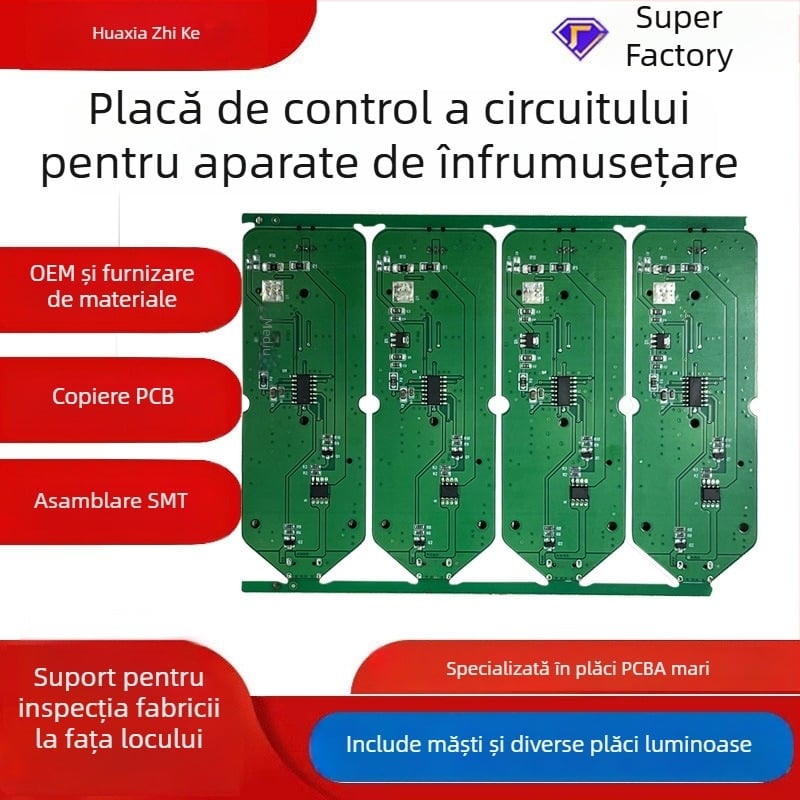 Placă de control pentru aparat cosmetic, mască LED și fototerapie, reglaje de timp și culoare