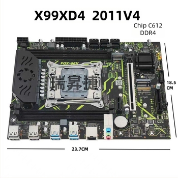 Placă de bază X99XD4 nouă cu ventilator de răcire MOS, versiune X99C612, chipset pentru desktop