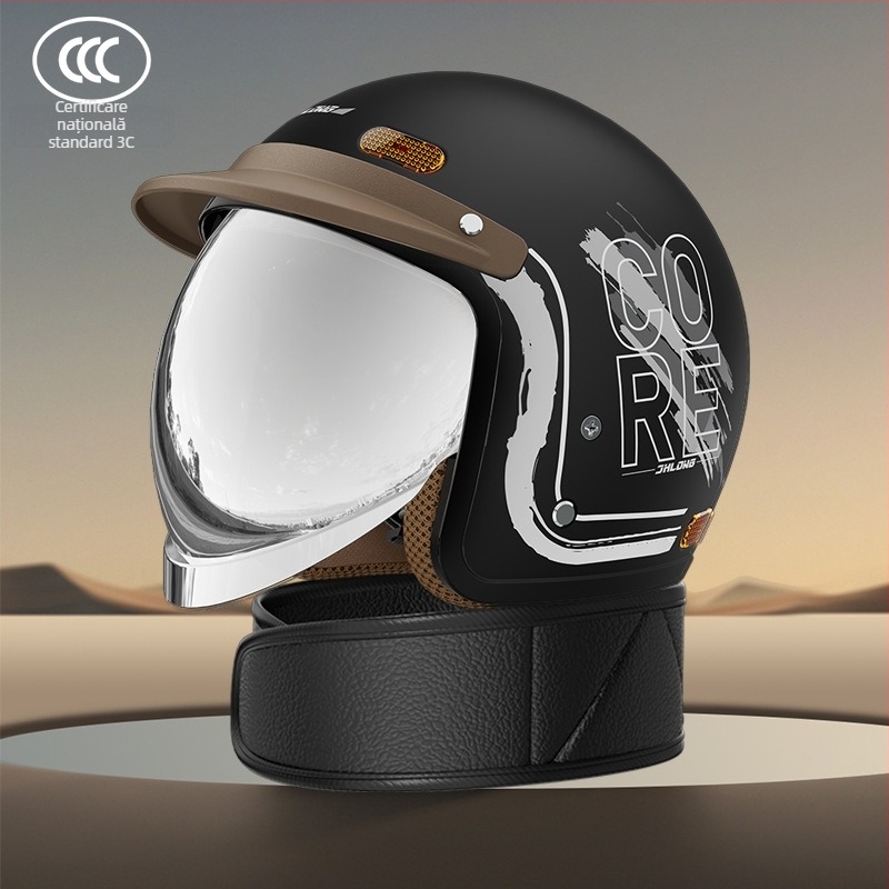 Cască pentru motocicletă electrică, certificare standard național, unisex, stil guler de iarnă
