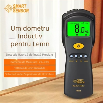 AS981 Umidometru pentru lemn – detectarea conținutului de umiditate în carton, măsurare rapidă prin inducție X20