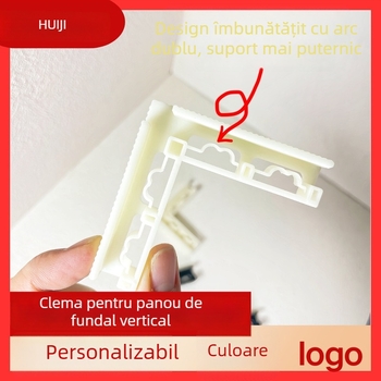 Clema de colț din plastic ABS pentru fundal foto, prindere verticală, 5 mm