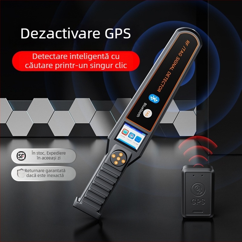 Detector GPS auto, anti-spionaj și anti-monitorizare, detecția semnalelor wireless, detecția AirTag, scanare și detectare, protecție împotriva filmării clandestine
