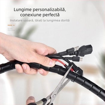 Tub de gestionare a cablurilor pentru cabluri de calculator, husă anti-mușcătură pentru cabluri expuse