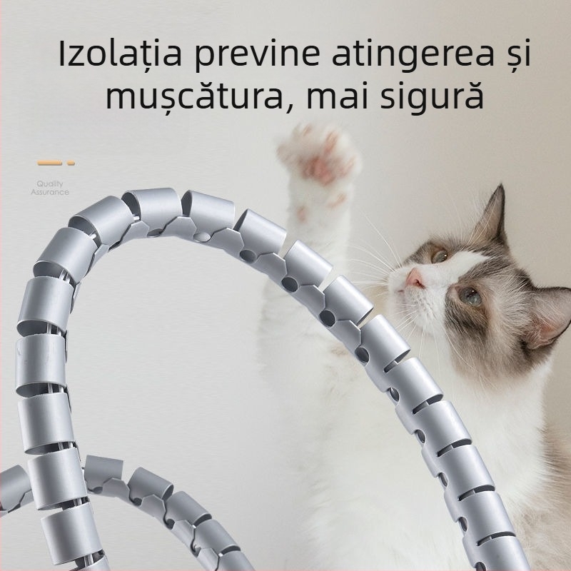 Tub de gestionare a cablurilor pentru cabluri de calculator, husă anti-mușcătură pentru cabluri expuse