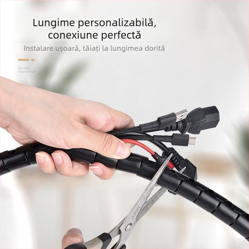 Tub de gestionare a cablurilor pentru cabluri de calculator, husă anti-mușcătură pentru cabluri expuse