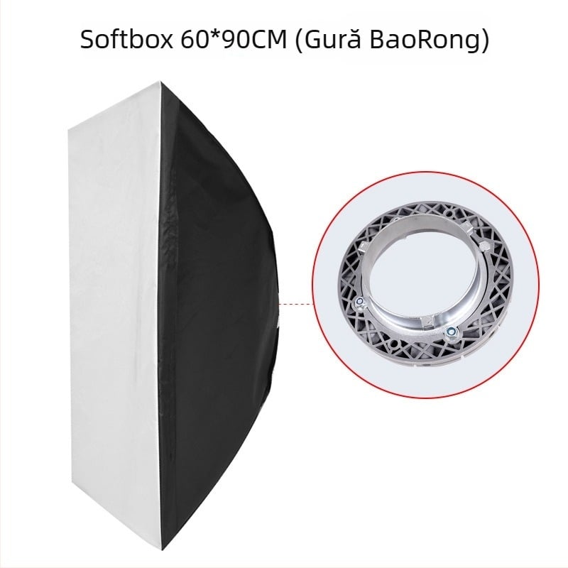 Softbox pătrat de 60×90 cm cu difuzor de lumină moale pentru fotografie