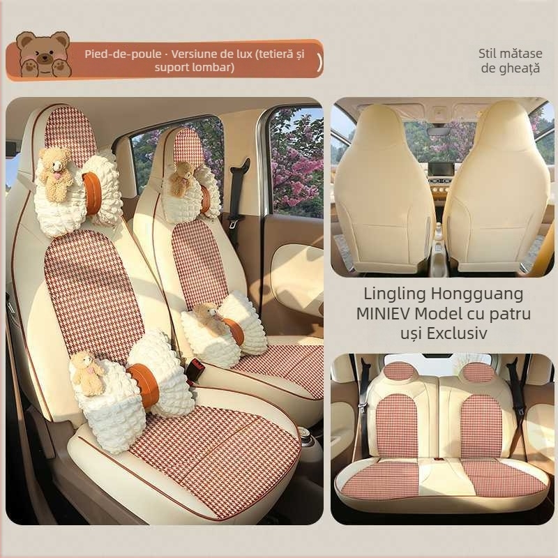 Huse pentru scaune Wuling Mini, versiune cu patru uși, a patra generație Hongguang EV Mini, perne pentru toate anotimpurile