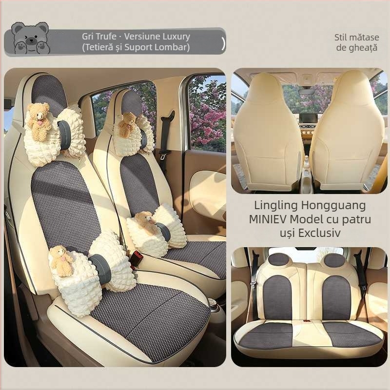 Huse pentru scaune Wuling Mini, versiune cu patru uși, a patra generație Hongguang EV Mini, perne pentru toate anotimpurile