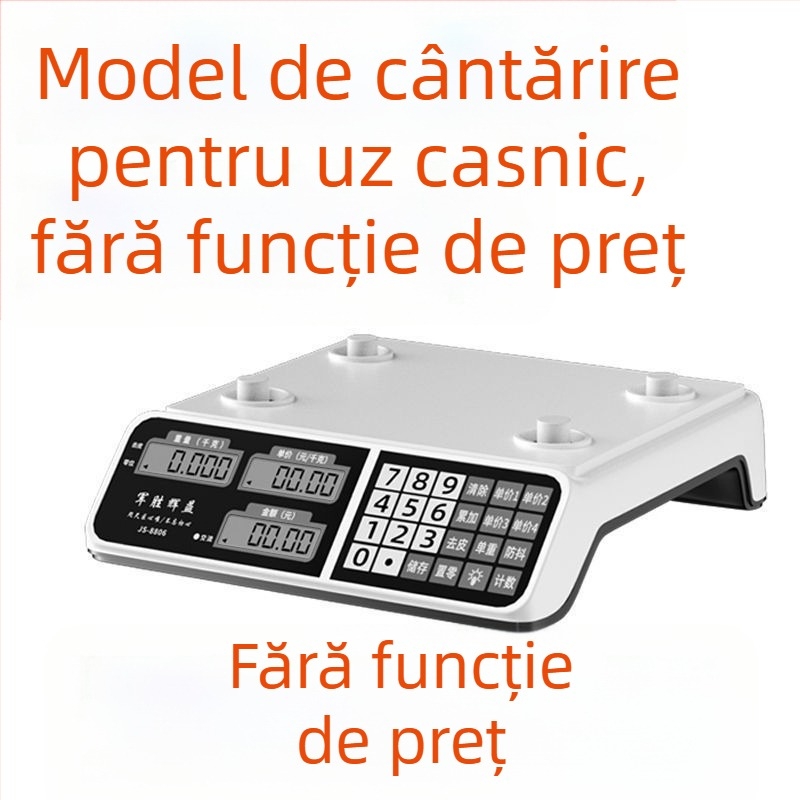 Cântar electronic compact, 30 kg, pentru uz comercial, precizie în bucătărie și vânzarea legumelor la tarabă
