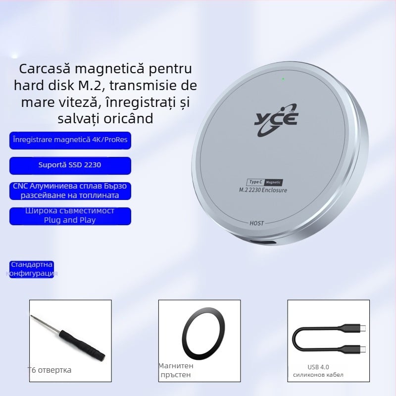 Carcasă externă M.2 NVMe (2230) - aliaj de aluminiu, USB-C, până la 4TB