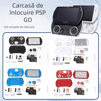 Carcasă PSP Go - înlocuire cu set complet de butoane, șuruburi, accesorii și autocolante
