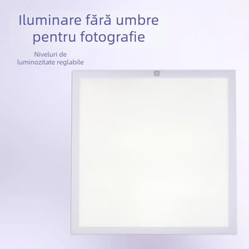 Lumină LED reglabilă pentru studio foto cu softbox, 30×30 cm, fără umbre, pentru streaming live
