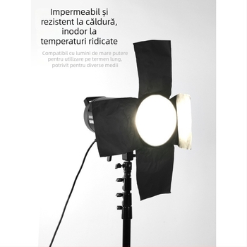 Fundal foto negru din folie de aluminiu, cu țesătură absorbantă a luminii, accesorii pentru controlul iluminării