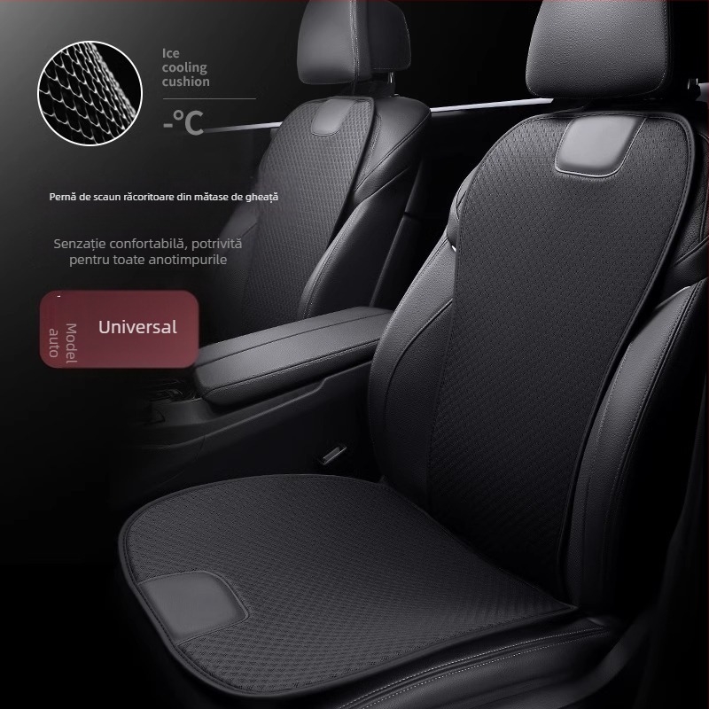 Mingshang pernă pentru scaun auto cu spate din ice silk, husă ventilată pentru toate sezoanele, umplutură din fibre sintetice