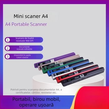 Skaner portabil Iscan, 900 DPI, scanare color pentru cărți și fotografii, documente A4