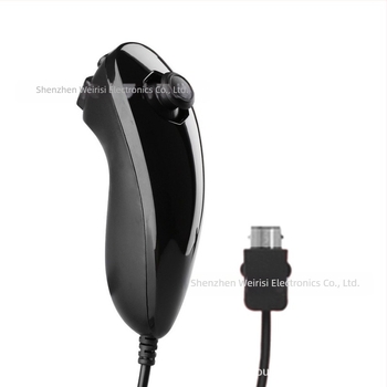 Gamepad wireless pentru Wii, mâner stâng cu formă curbată, prindere drumstick (W-ii)