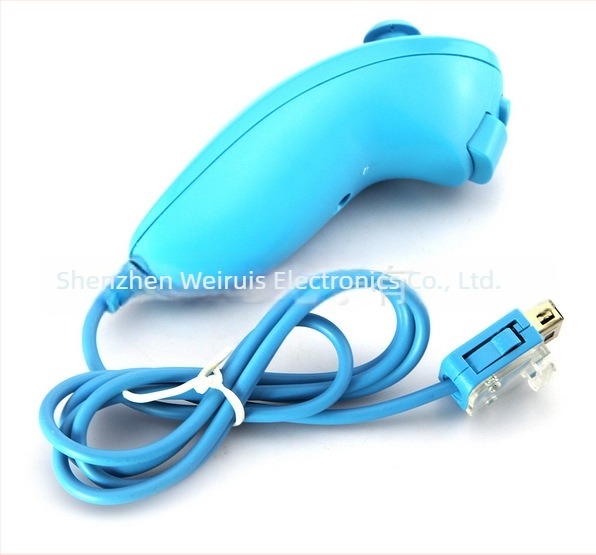 Gamepad wireless pentru Wii, mâner stâng cu formă curbată, prindere drumstick (W-ii)