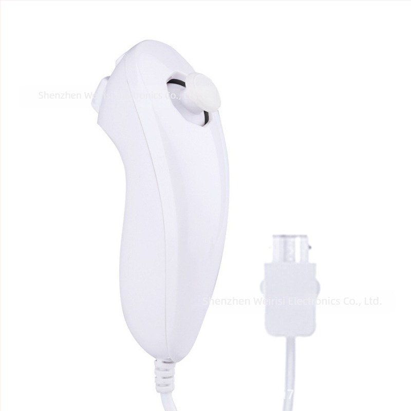 Gamepad wireless pentru Wii, mâner stâng cu formă curbată, prindere drumstick (W-ii)