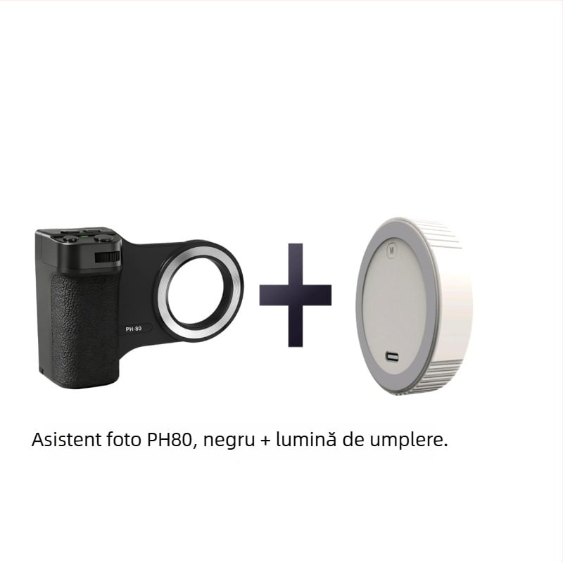 PH80 mâner vertical pentru fotografiere cu adaptor magnetic pentru obiectiv și stabilizator cu telecomandă Bluetooth
