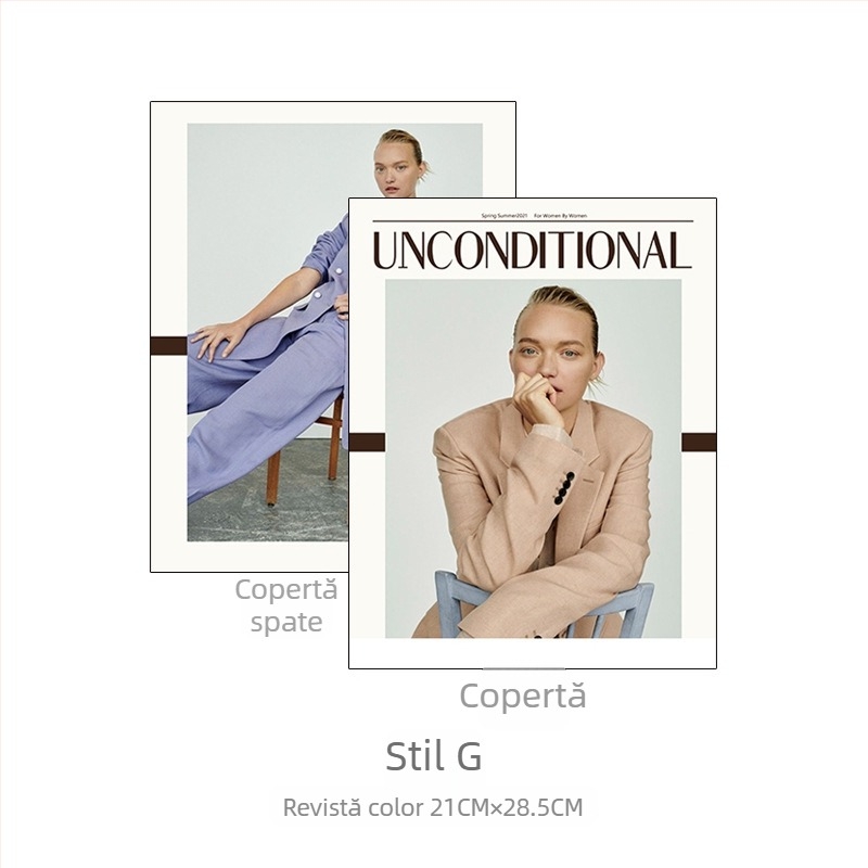 Rekvizit pentru fotografie în stil de revistă, fundal din hârtie pentru modă, aspect color complet în stil album, dimensiune 21×28,5 cm, ținut în mână pentru fotografie de stradă